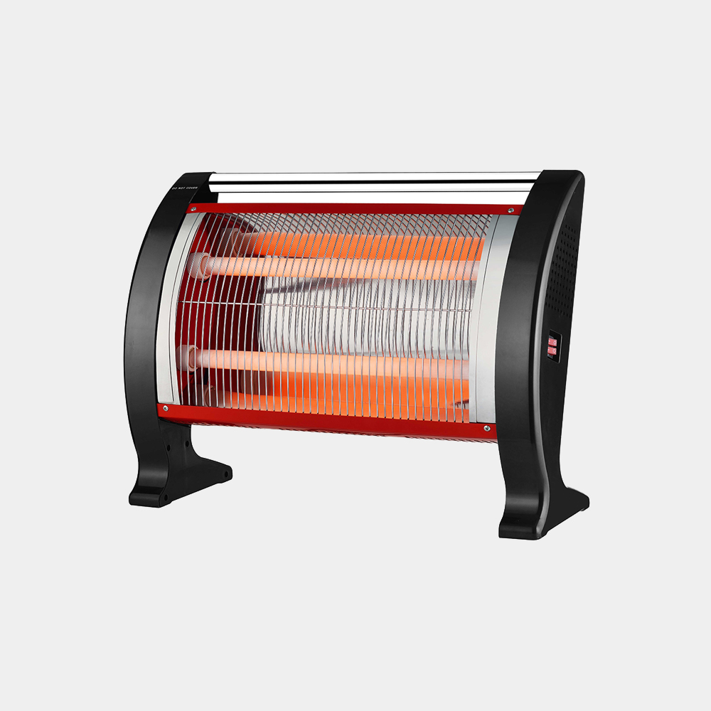 Quartz Heater 2 Tubes 1800 W - Black