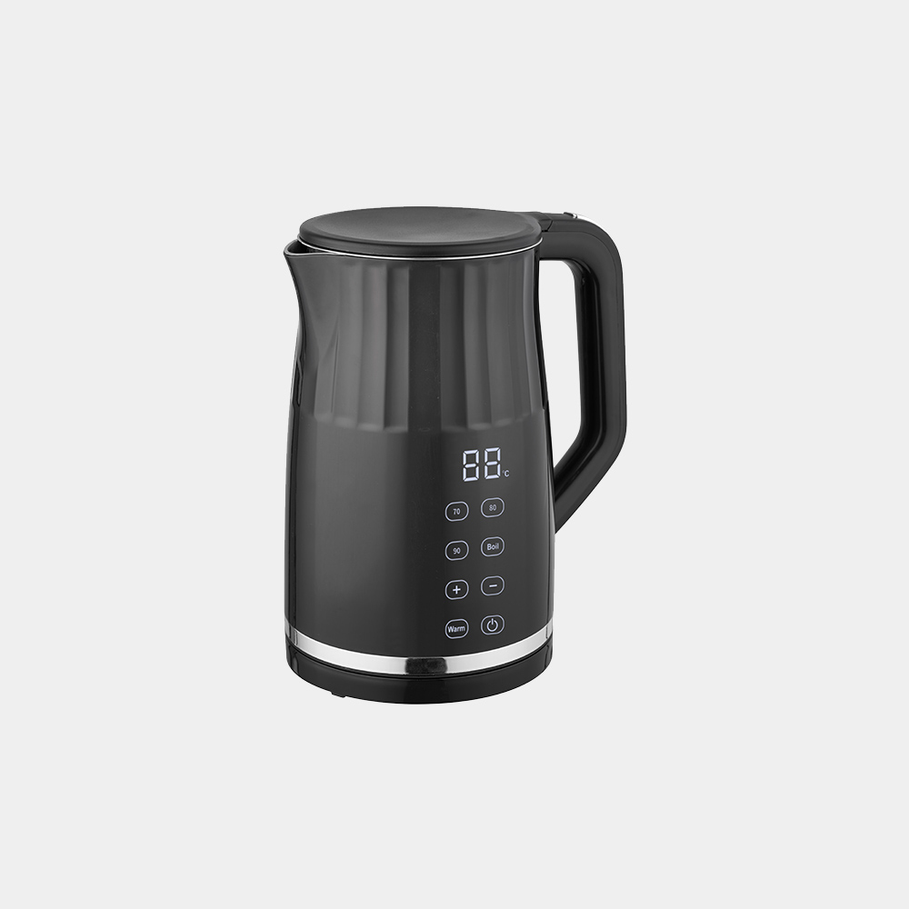 Electric Smart Kettle With Digital Display 1.7L Black - Black