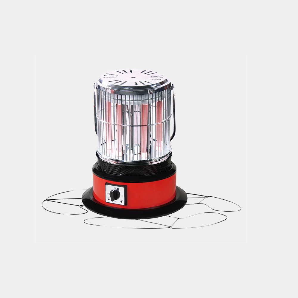 Electric Heater Round Design - Red